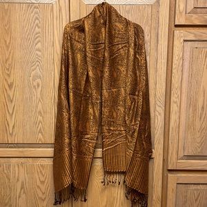 Beautiful Pashmina Gold and Brown Colors Scarf